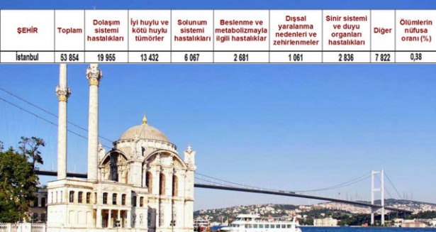 Ölüm oranlarının en yüksek olduğu iller