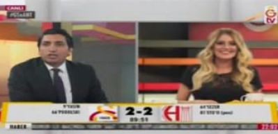 GS TV spikerine canlı yayında soğuk duş!