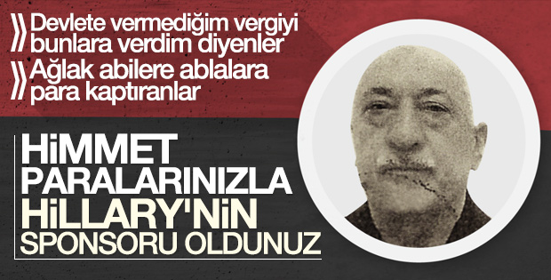 FETÖ’den Clinton’a yüklü bağış