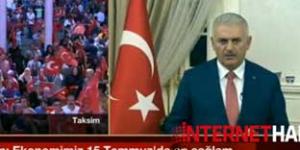 Başbakan Binali Yıldırım demokrasi nöbetindekilere seslendi