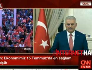 Başbakan Binali Yıldırım demokrasi nöbetindekilere seslendi