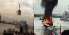 Helikopter kazası saniye saniye kaydedildi
