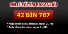 KAMUDA AÇIĞA ALINAN PERSONEL SAYISI