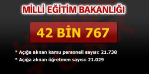 KAMUDA AÇIĞA ALINAN PERSONEL SAYISI