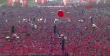 Yenikapı miting alanının yüksekten görüntüsü