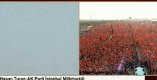 Yenikapı mitinginde binlerce balon havalandı