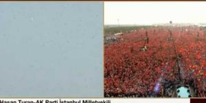 Yenikapı mitinginde binlerce balon havalandı
