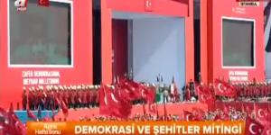 Yenikapı mitinginde mehteran şov