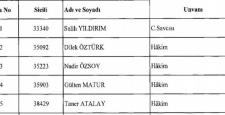 İhraç edilen 66 hakim ve savcının tam listesi